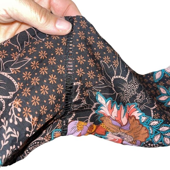 JAASE Maxi Wrap Dress Size Medium Purple Haze Multicolor Bohemian Floral Rayon - Picture 13 of 15